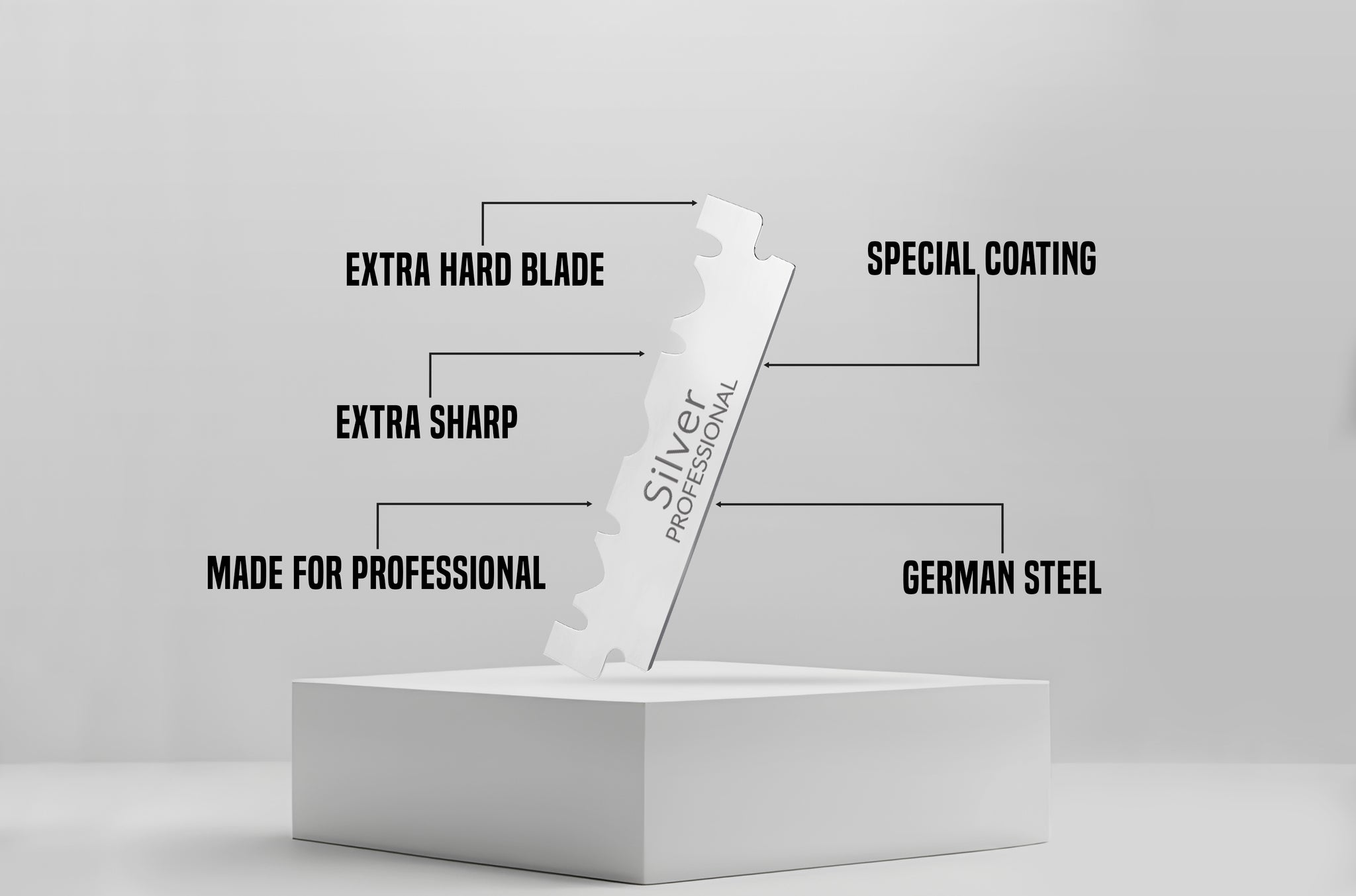 Silber - Einschneidige Rasierklingen - 100 Stück